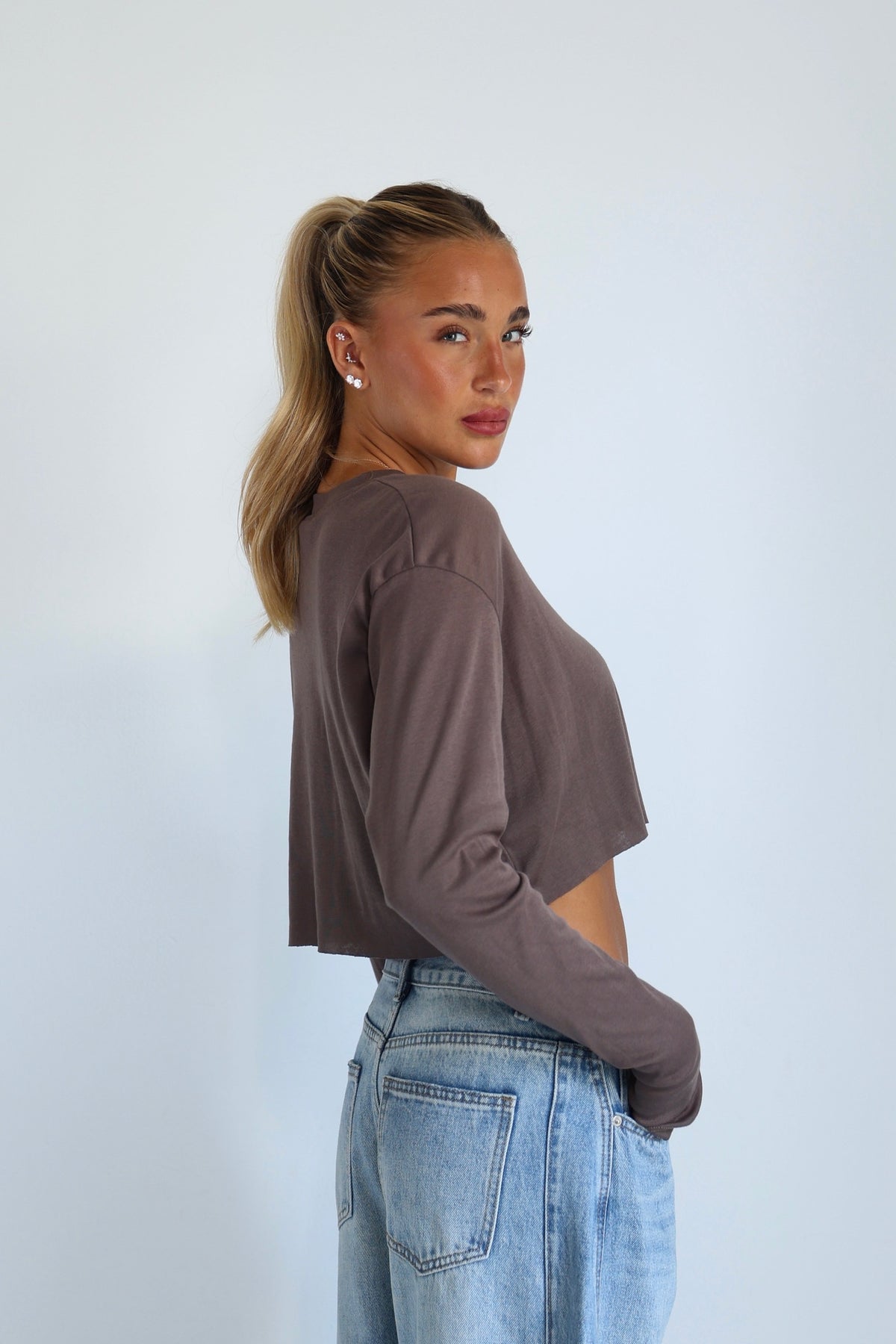חולצת קרופ טישו כפפה
