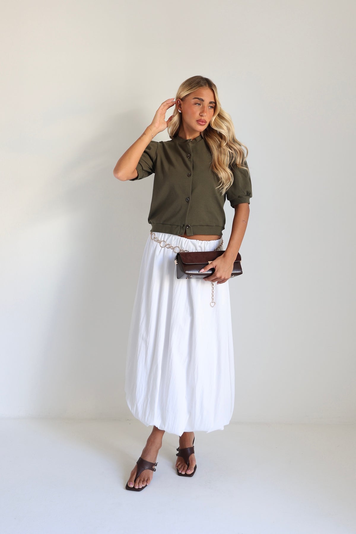 קרדיגן שרית שרוול נפוח